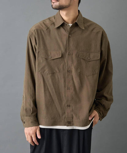 【AW】窄版桃皮西部風短款襯衫