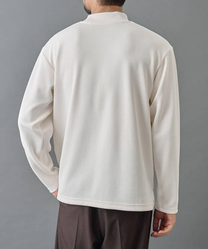 【AW】褶皺羅紋高領長袖T恤