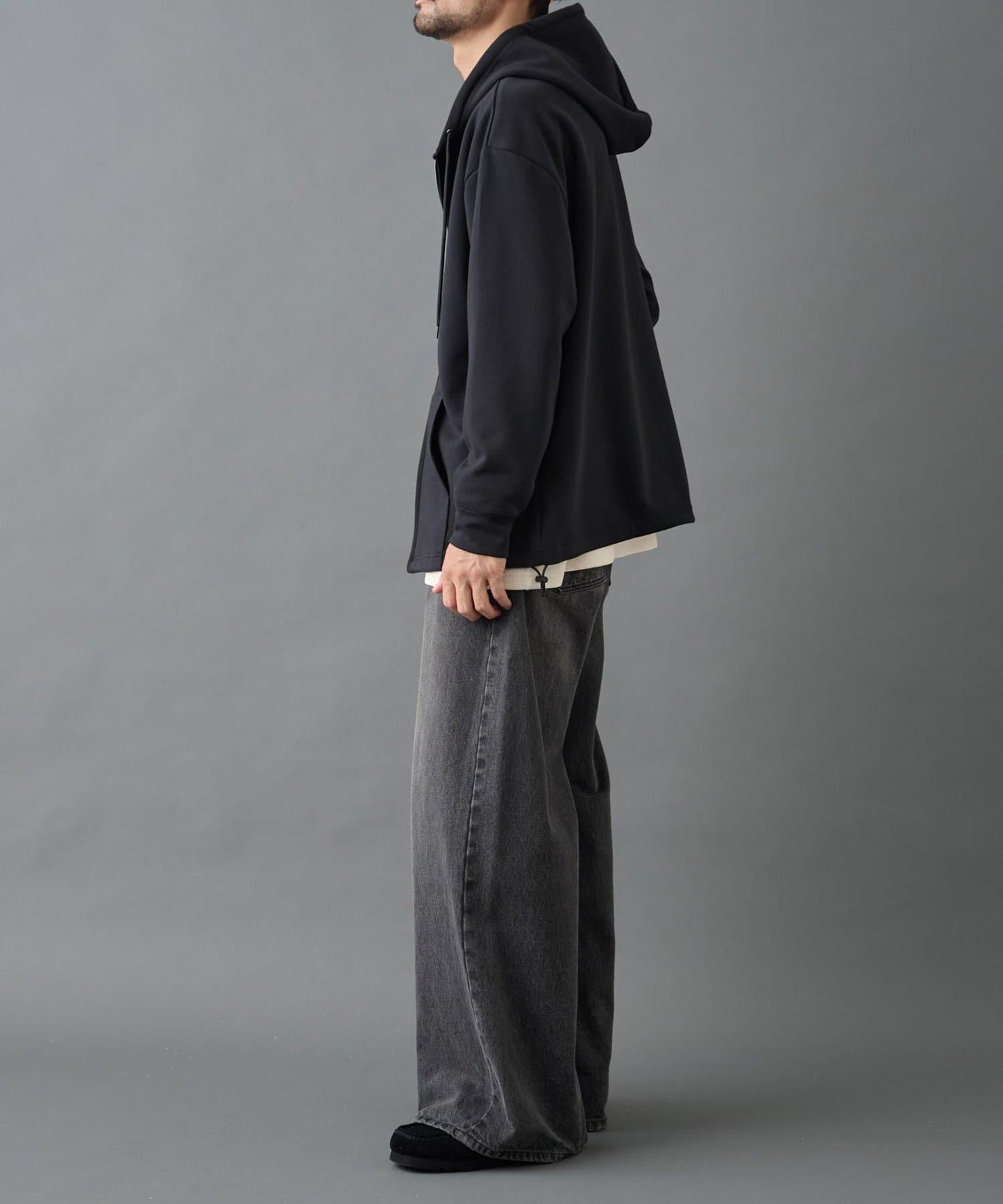 【AW季節/可搭配套裝】TC針織拉鍊連帽衛衣