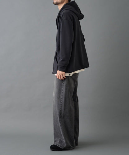 【AW季節/可搭配套裝】TC針織拉鍊連帽衛衣