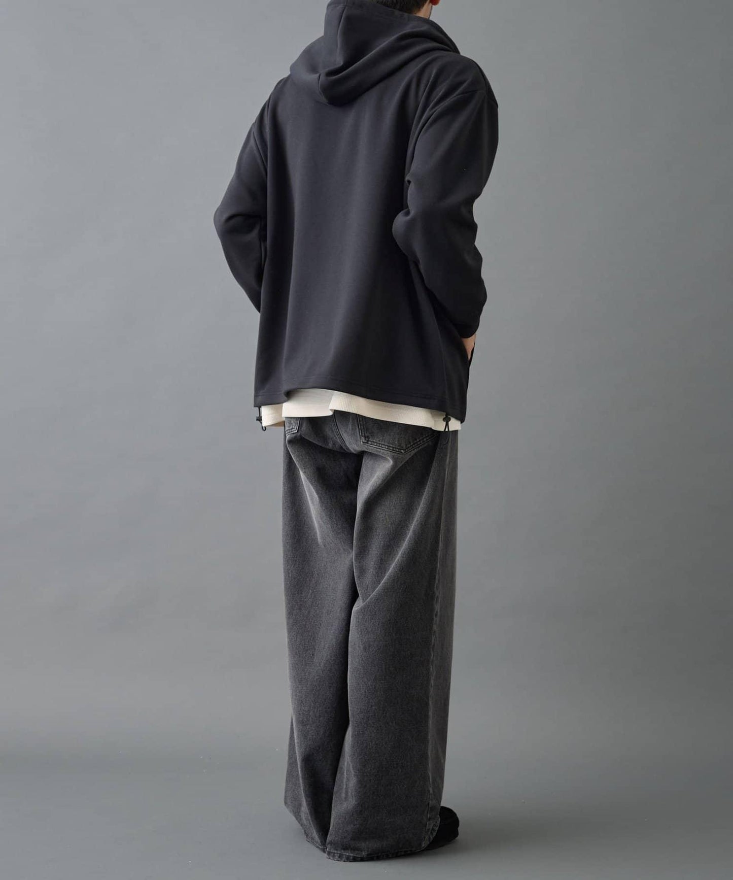 【AW季節/可搭配套裝】TC針織拉鍊連帽衛衣