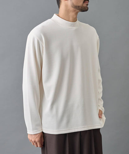 【AW】褶皺羅紋高領長袖T恤