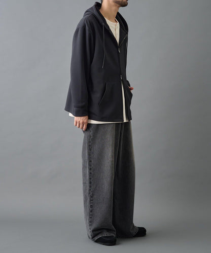 【AW季節/可搭配套裝】TC針織拉鍊連帽衛衣