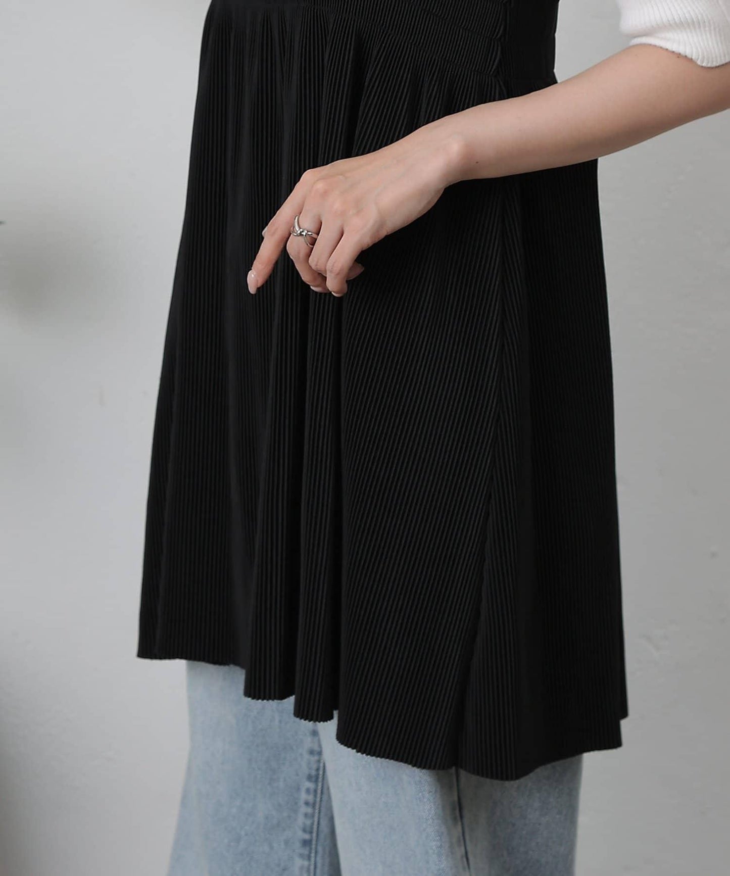 【AW】褶皺抽繩長款上衣