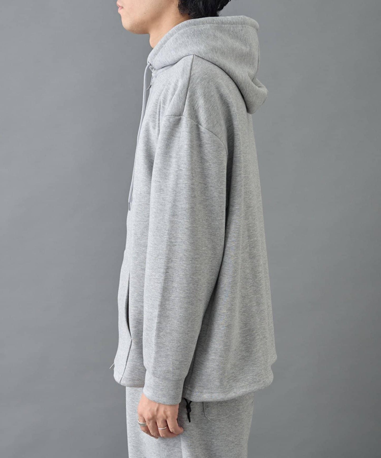 【AW季節/可搭配套裝】TC針織拉鍊連帽衛衣