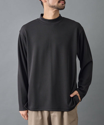 【AW】褶皺羅紋高領長袖T恤