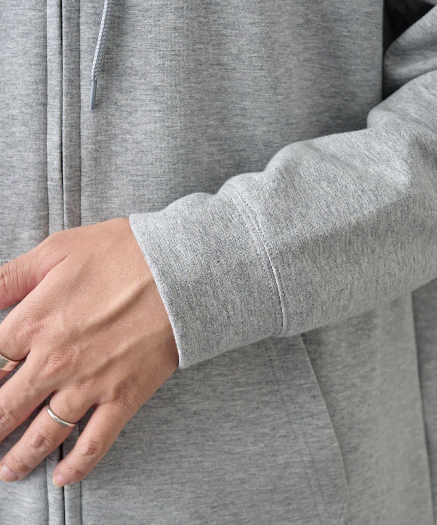 【AW季節/可搭配套裝】TC針織拉鍊連帽衛衣