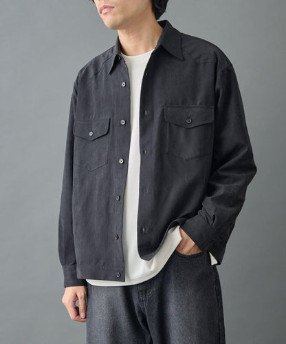 【AW】窄版桃皮西部風短款襯衫