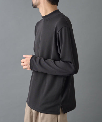 【AW】褶皺羅紋高領長袖T恤