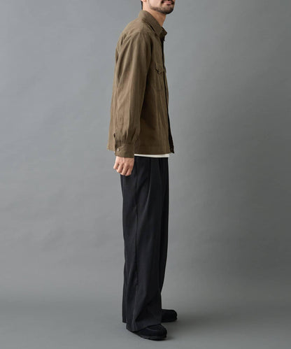 【AW】窄版桃皮西部風短款襯衫