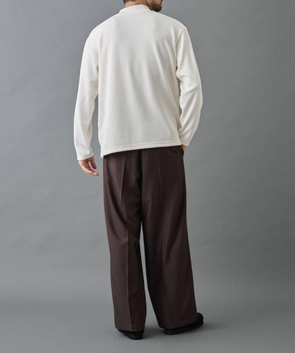 【AW】褶皺羅紋高領長袖T恤