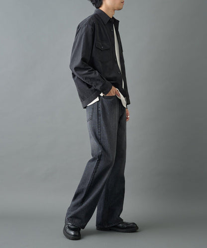 【AW】窄版桃皮西部風短款襯衫