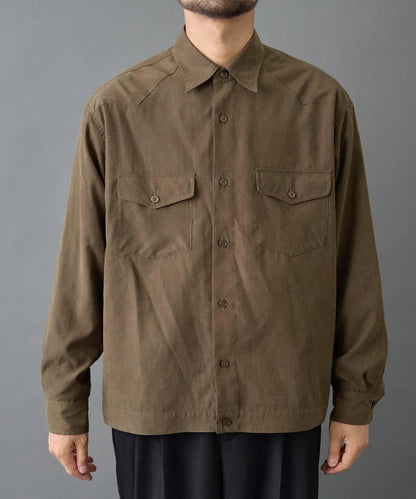 【AW】窄版桃皮西部風短款襯衫