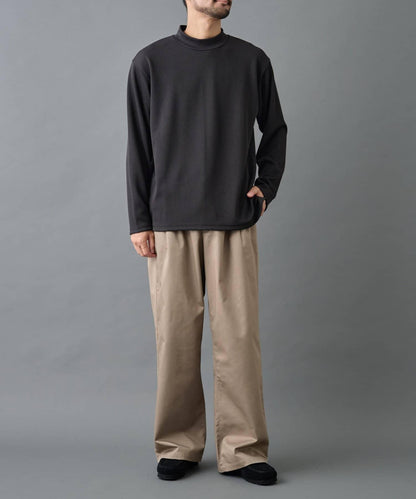 【AW】褶皺羅紋高領長袖T恤