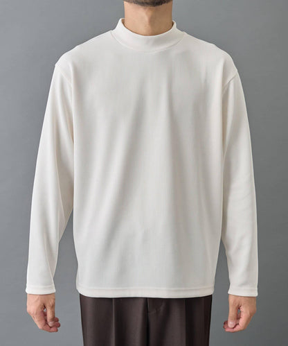 【AW】褶皺羅紋高領長袖T恤