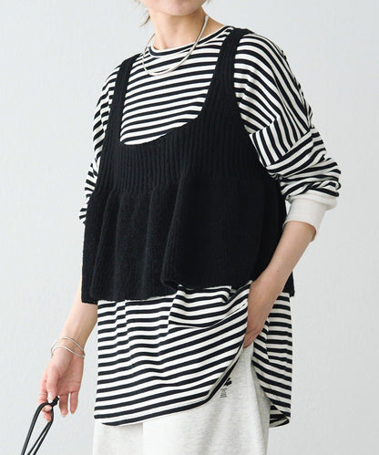 【25AW新色展開/リバイバル】ニットフレアビスチェ