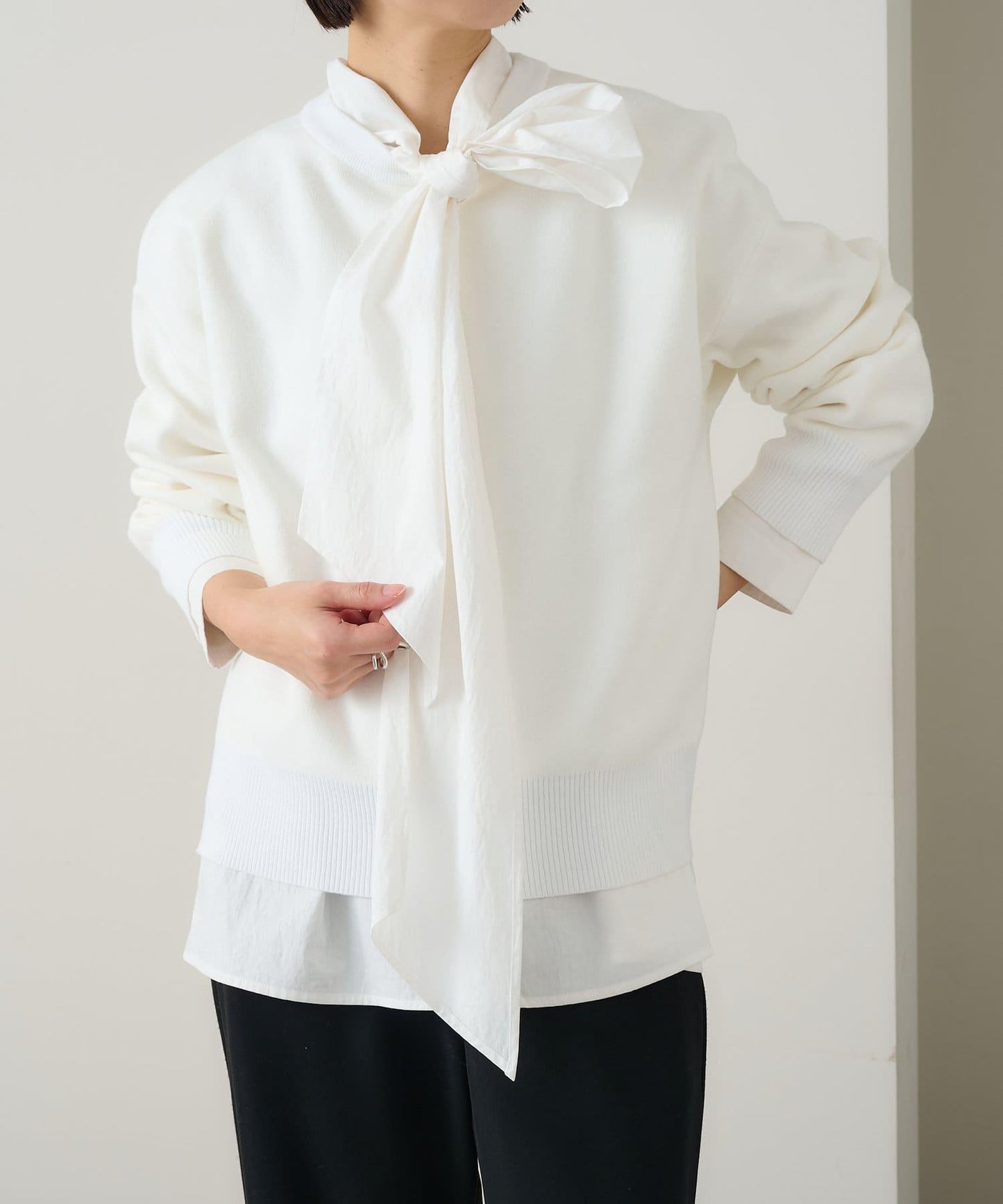 【Omekashi】順滑圓領針織衫