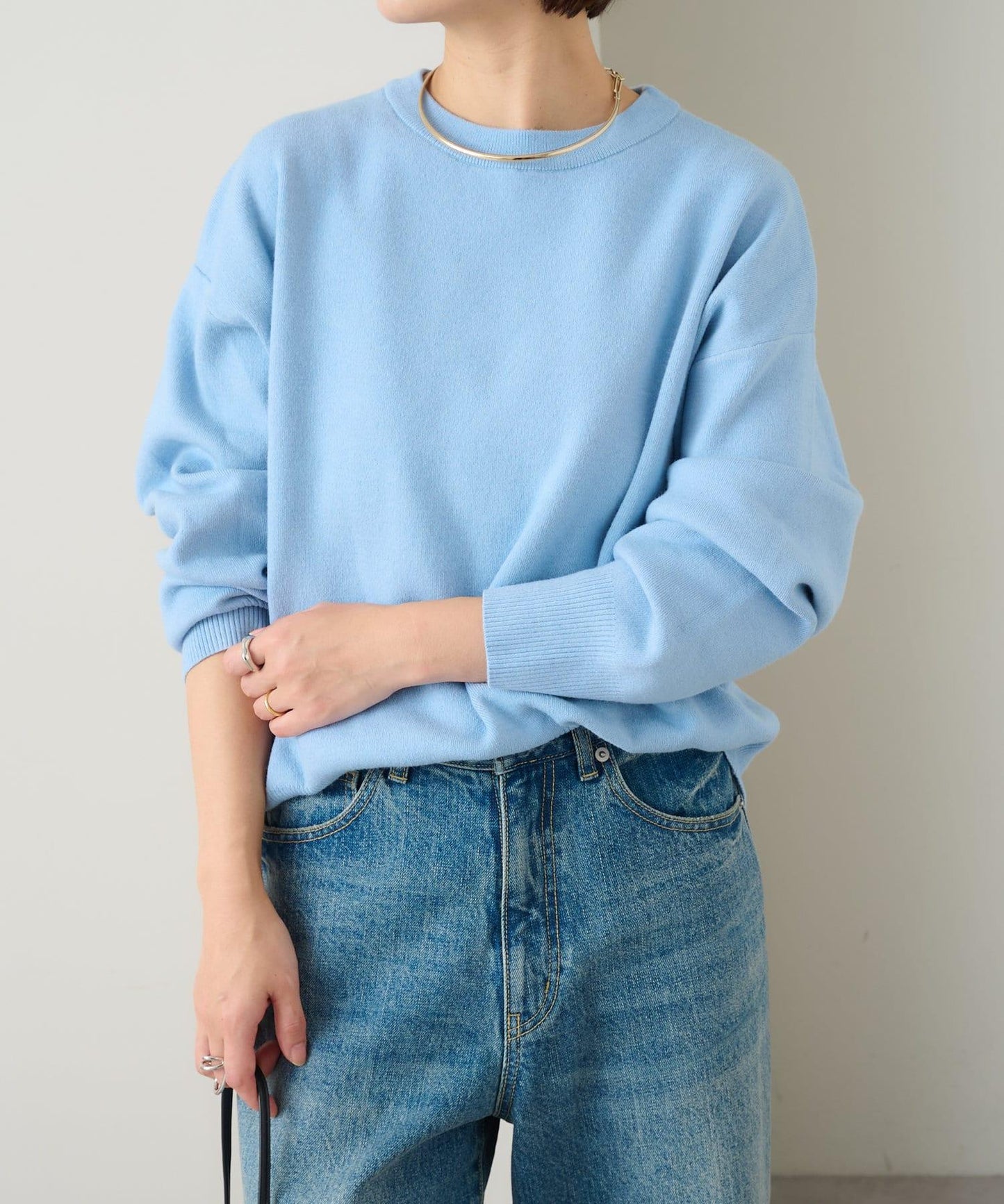 【Omekashi】順滑圓領針織衫