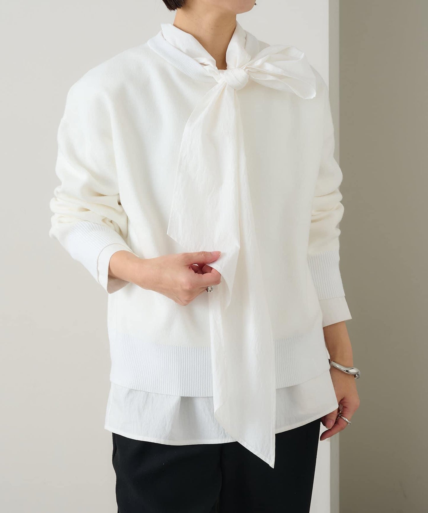 【Omekashi】順滑圓領針織衫