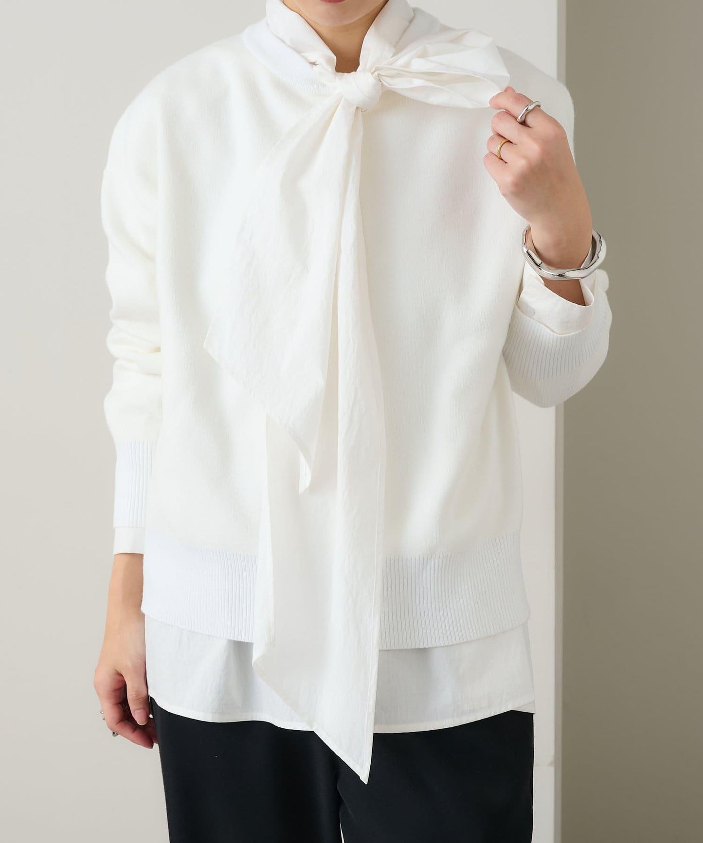 【Omekashi】順滑圓領針織衫