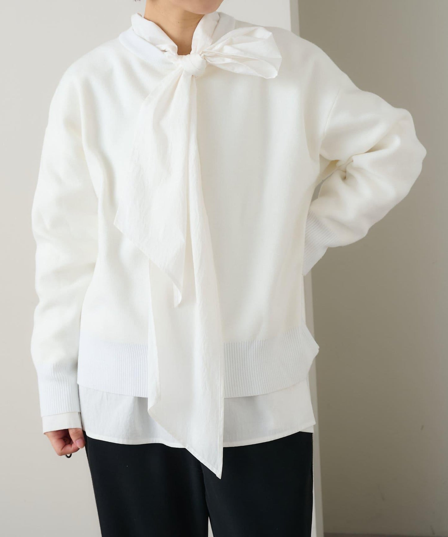 【Omekashi】順滑圓領針織衫