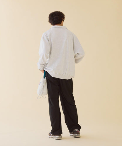 【DISCUS】男女同款加絨半拉鍊套頭衫