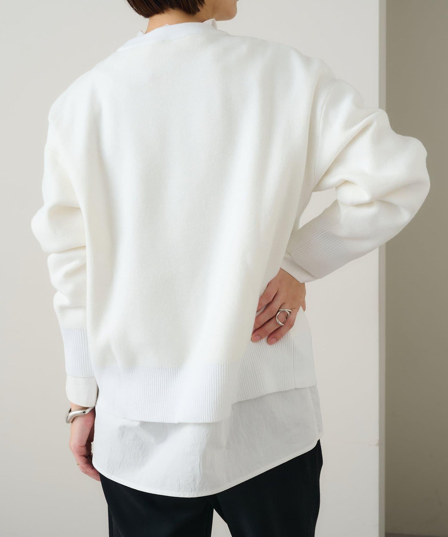 【Omekashi】順滑圓領針織衫