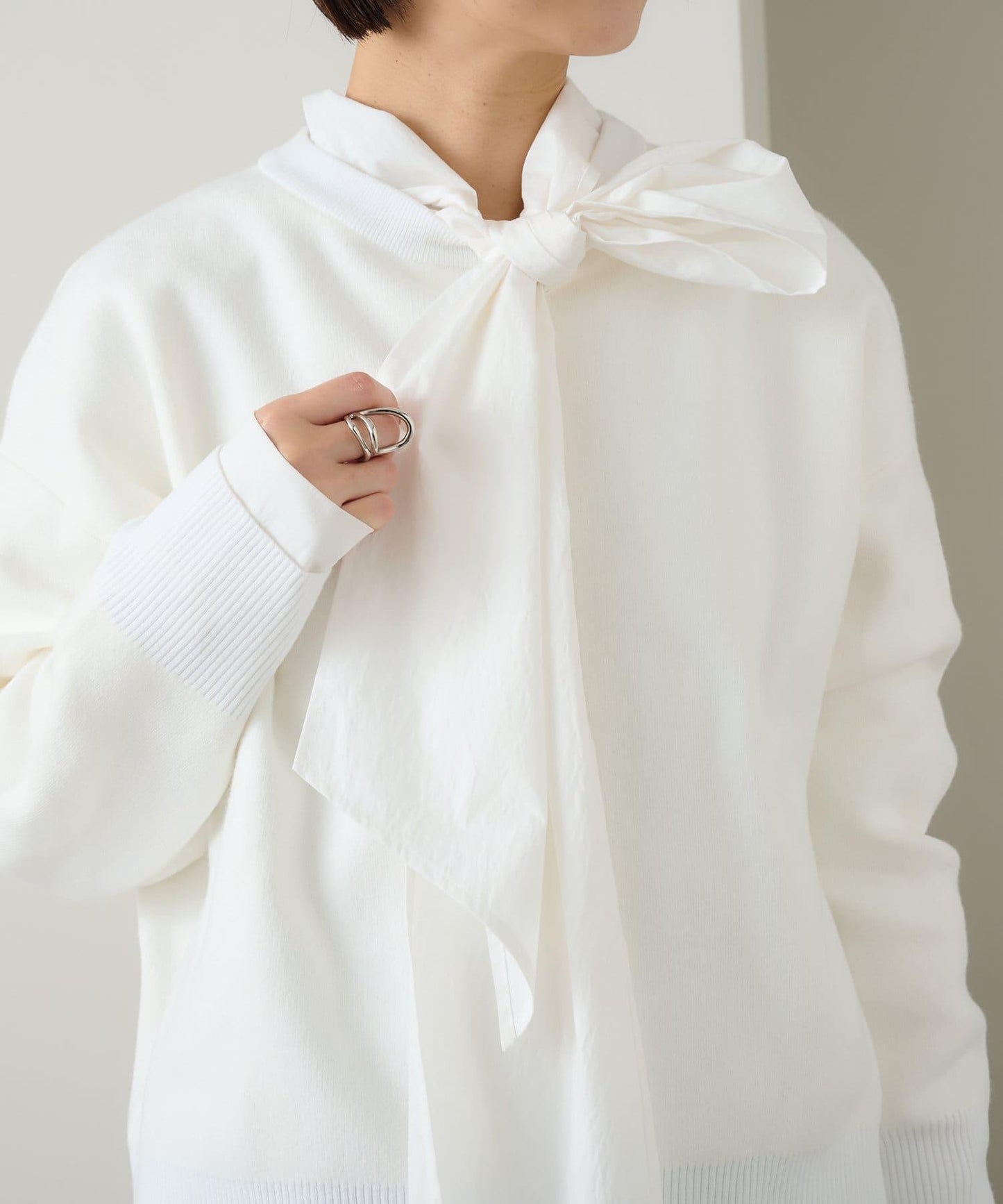 【Omekashi】順滑圓領針織衫