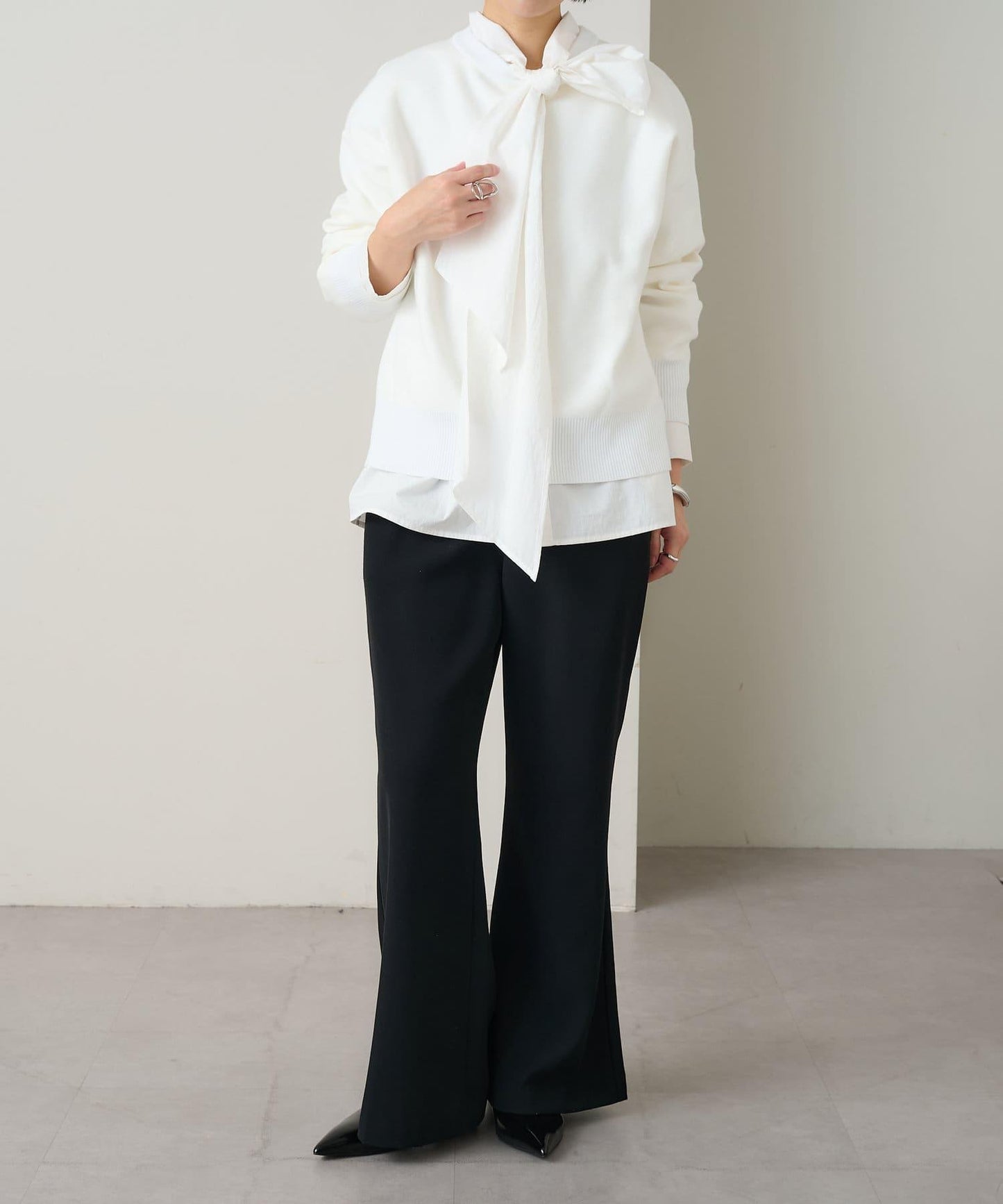 【Omekashi】順滑圓領針織衫