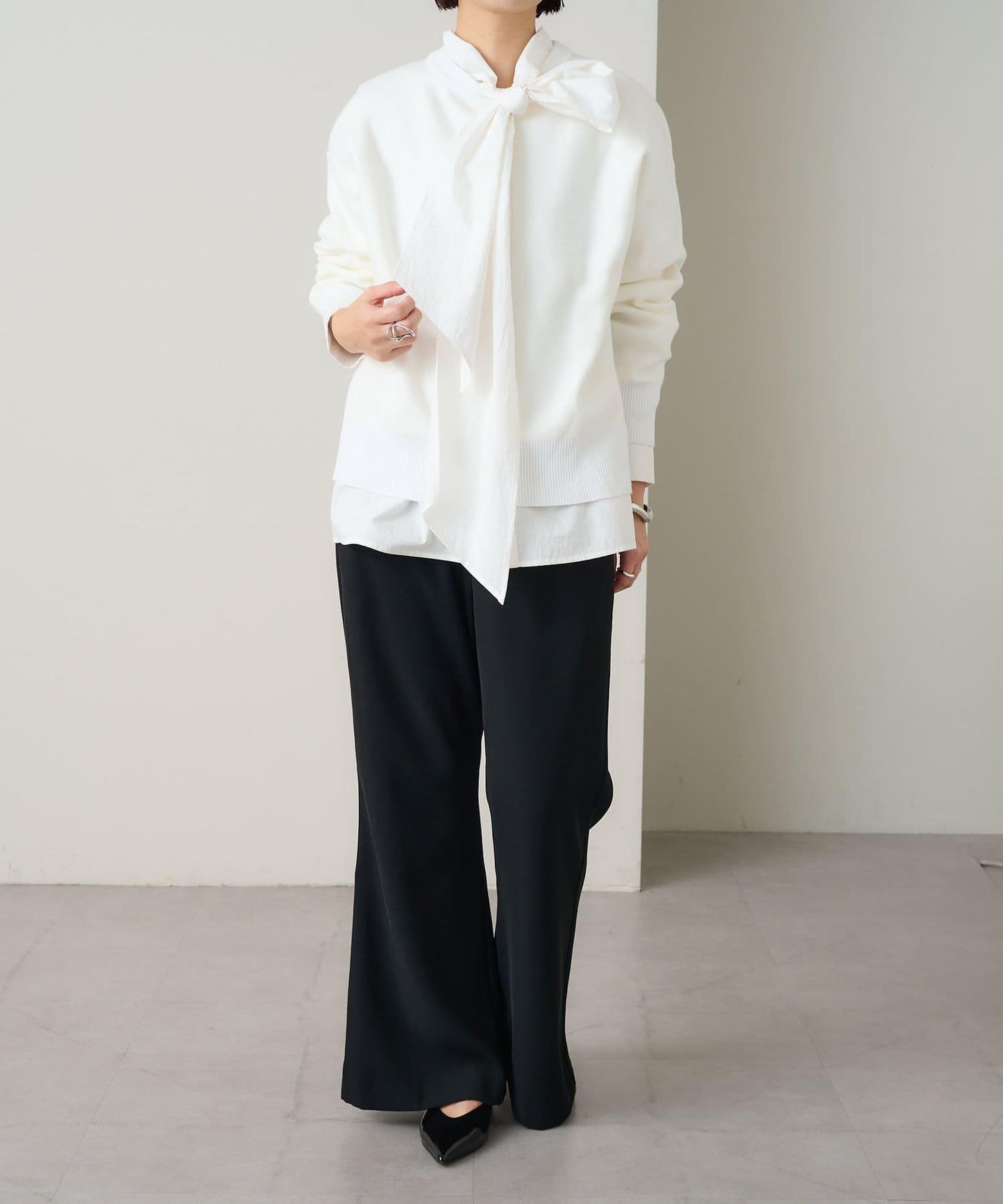 【Omekashi】順滑圓領針織衫