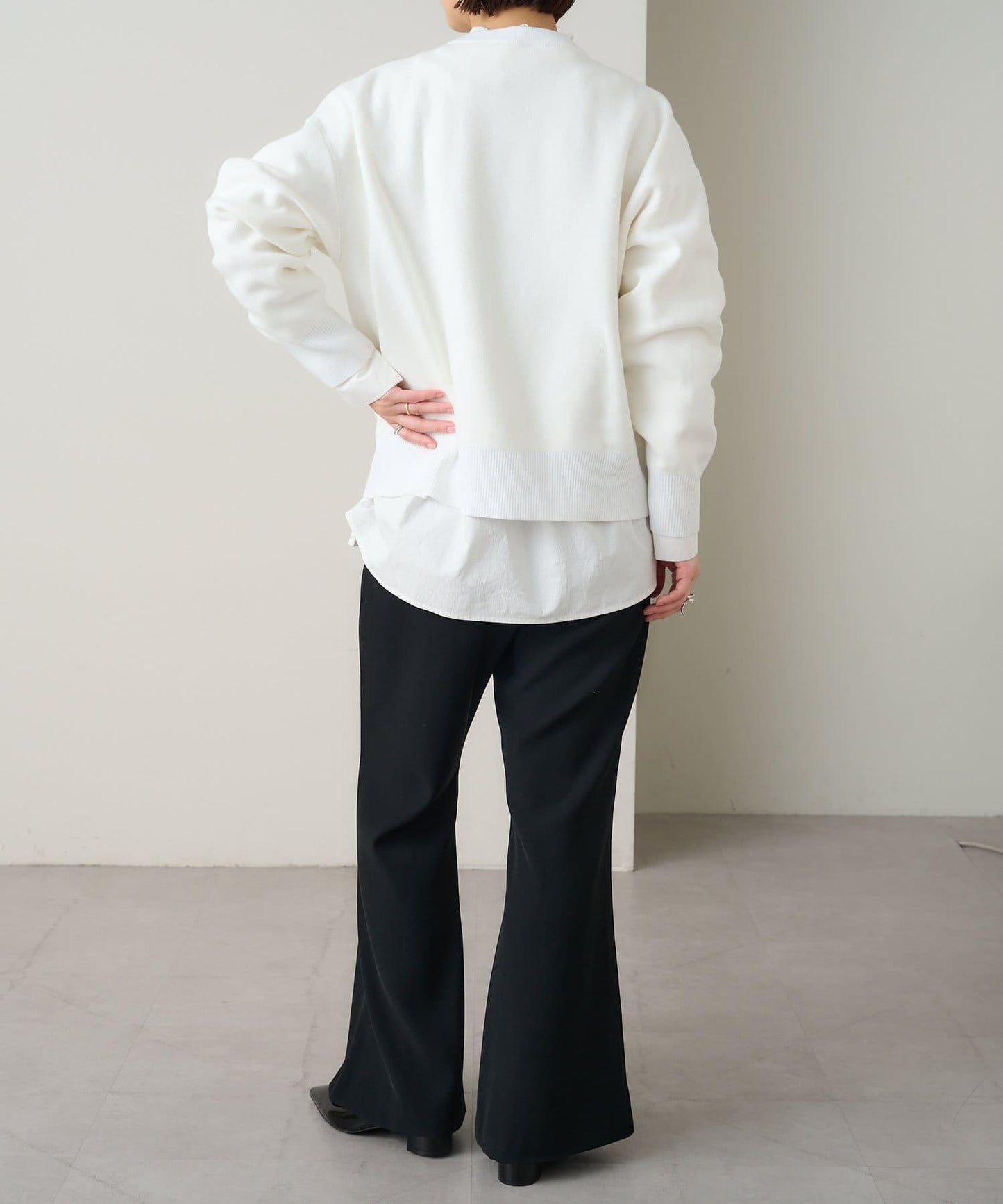 【Omekashi】順滑圓領針織衫