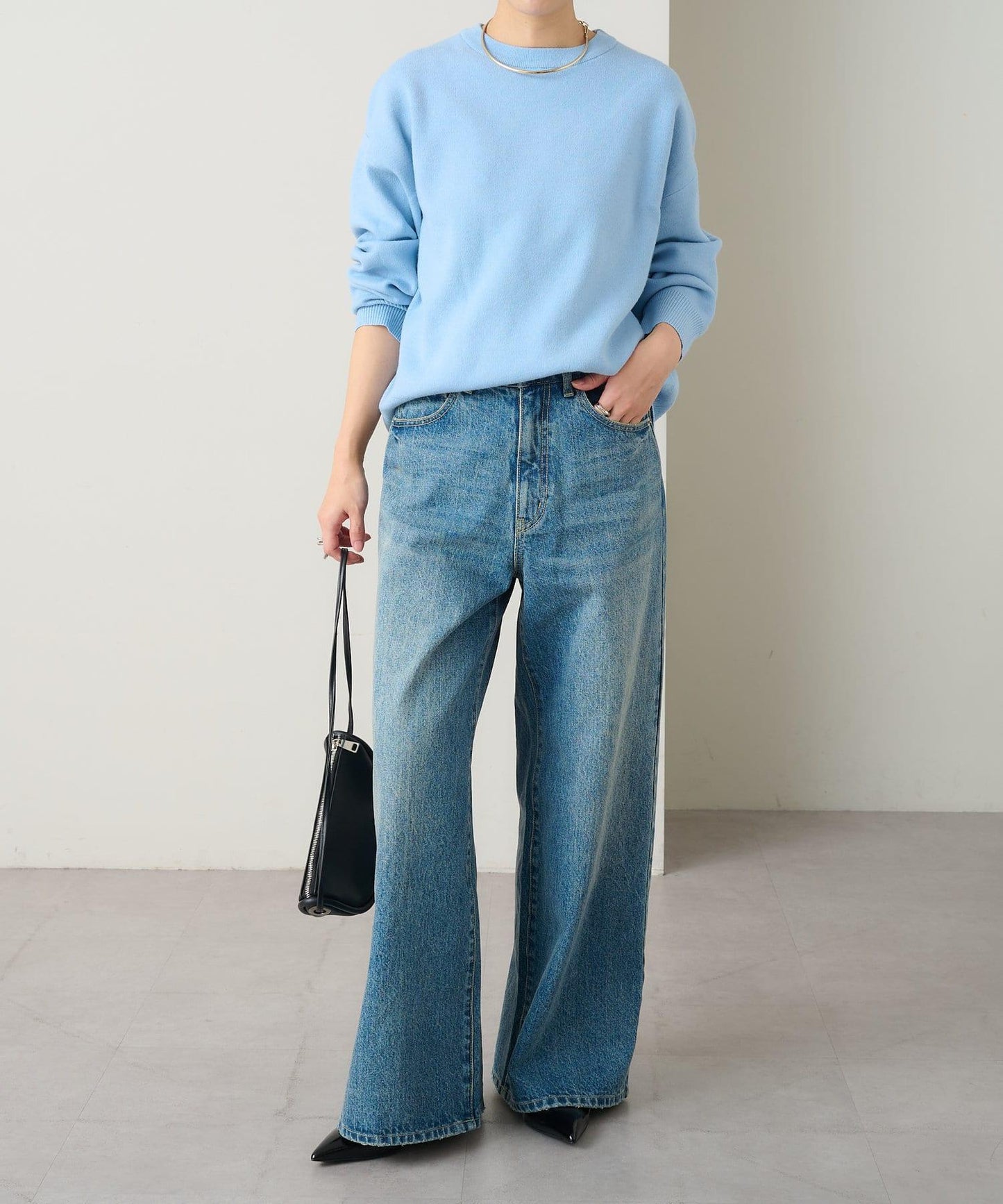 【Omekashi】順滑圓領針織衫