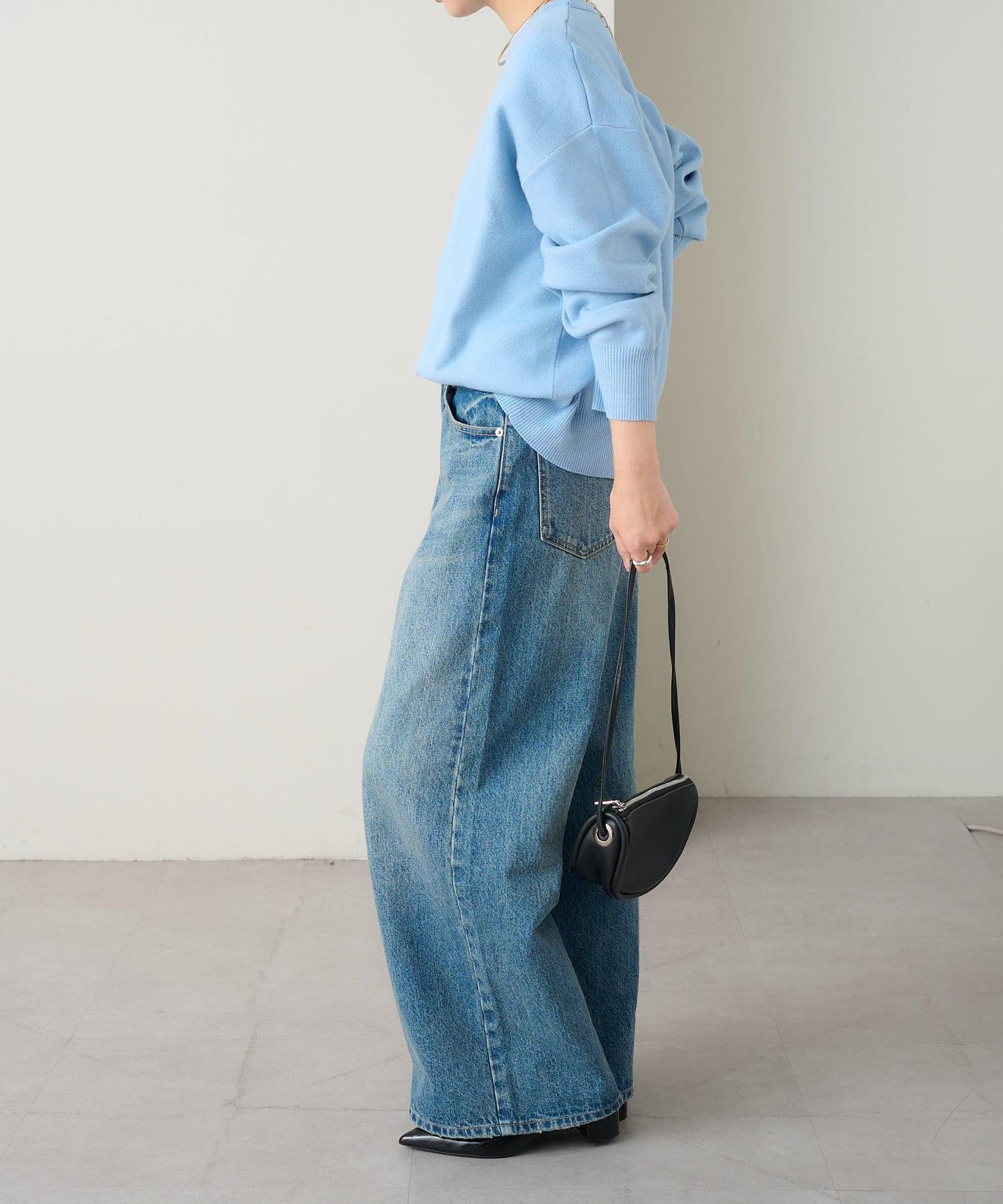 【Omekashi】順滑圓領針織衫