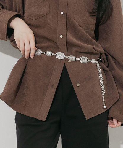 圓形裝飾鏈條腰帶