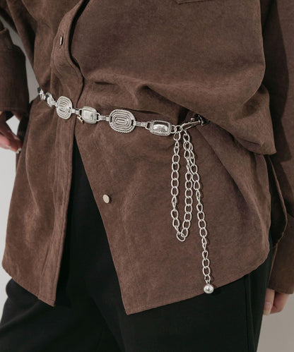 圓形裝飾鏈條腰帶