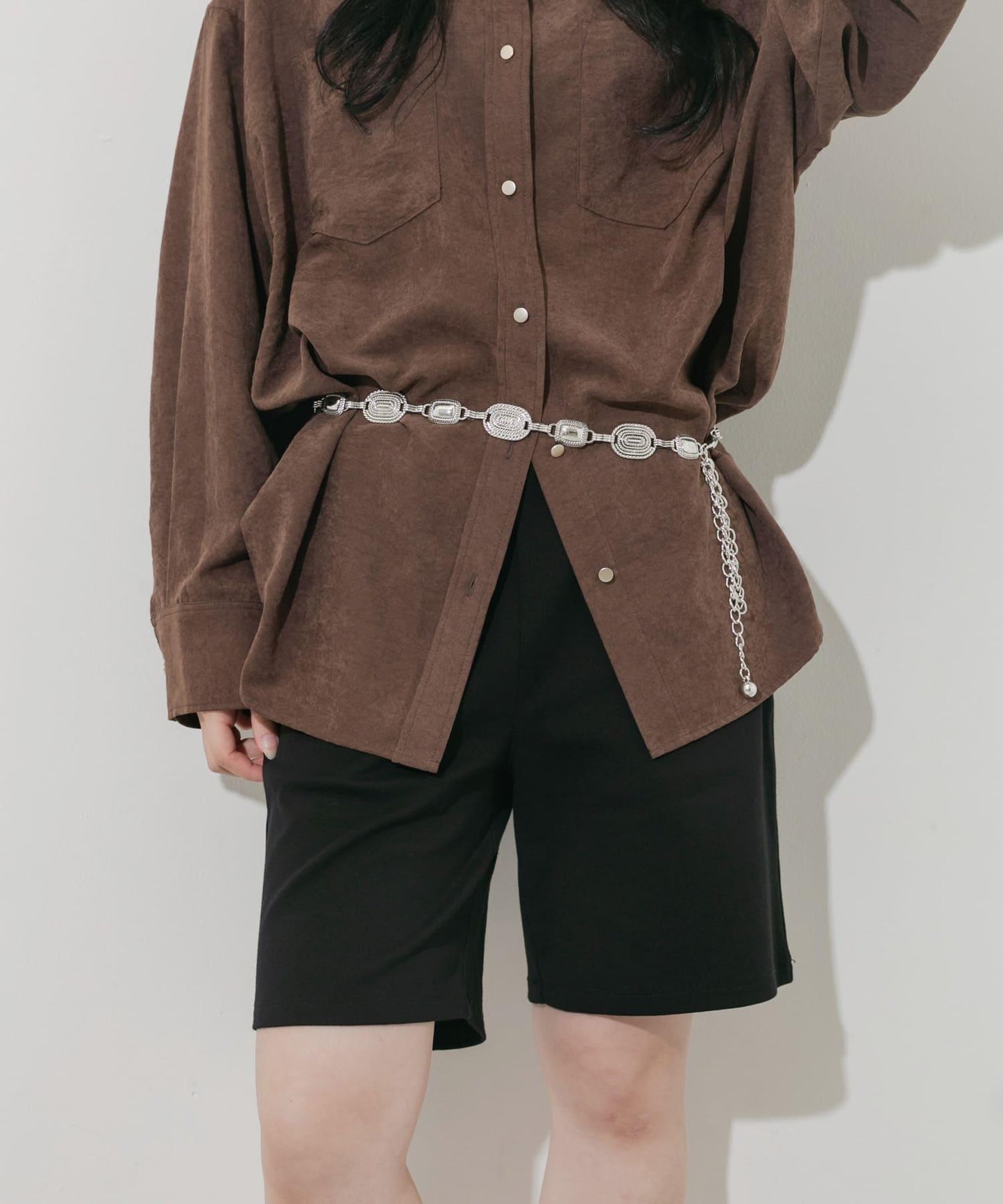 圓形裝飾鏈條腰帶