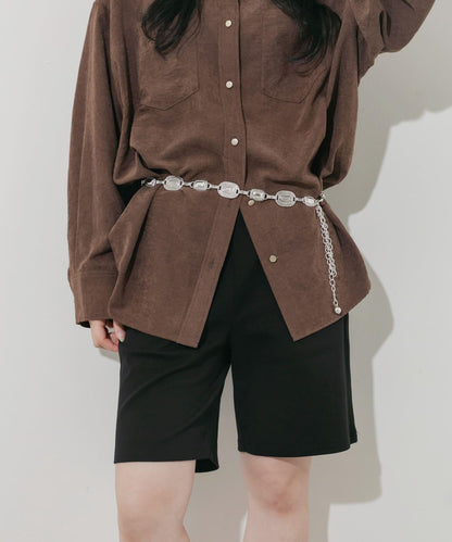 圓形裝飾鏈條腰帶