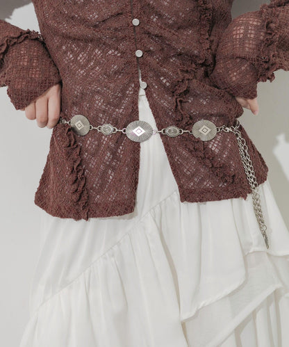 圓形裝飾鏈條腰帶