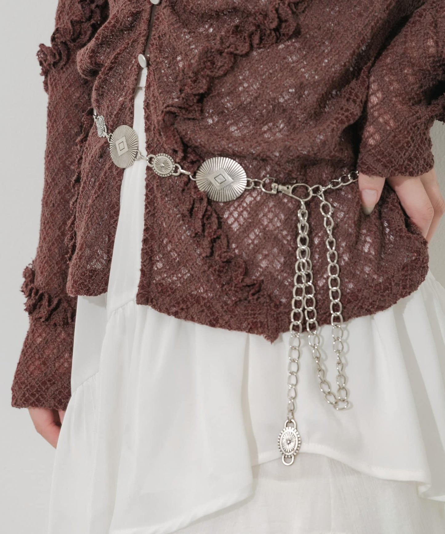 圓形裝飾鏈條腰帶