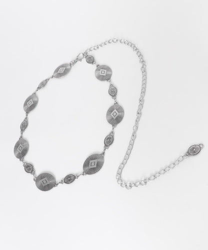 圓形裝飾鏈條腰帶