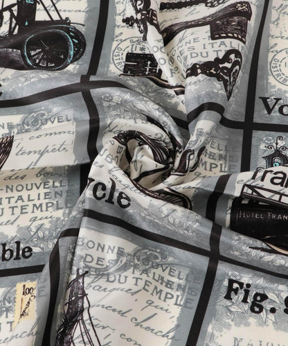 AULENTTI 大尺寸復古圖案絲巾