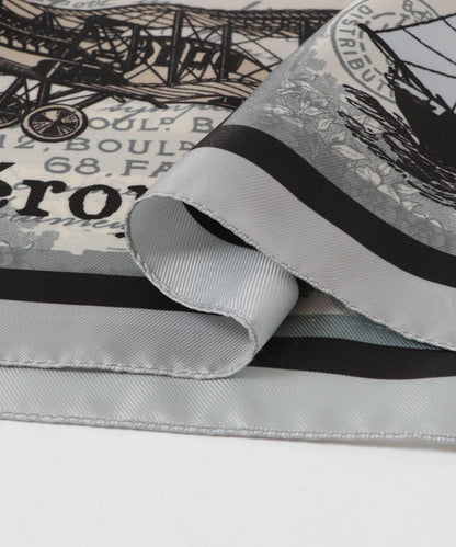 AULENTTI 大尺寸復古圖案絲巾