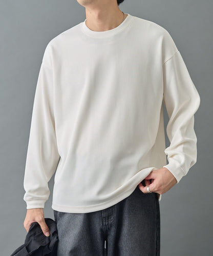 【AW先行予約】ドレープリブクルー長袖T