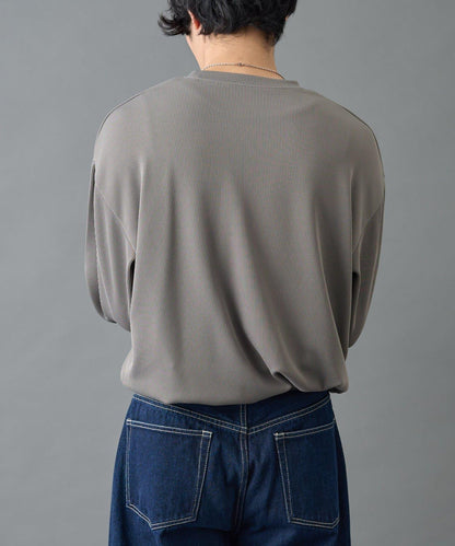 【AW先行予約】ドレープリブクルー長袖T