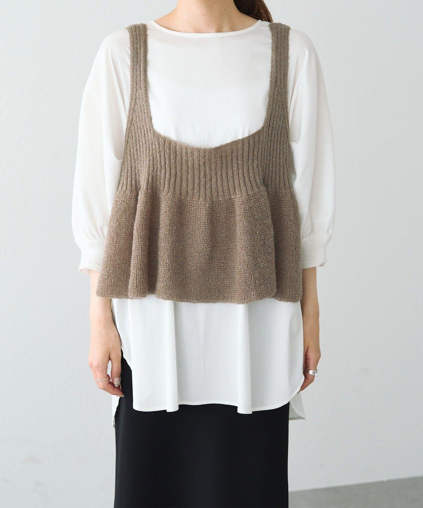 【25AW新色展開/リバイバル】ニットフレアビスチェ