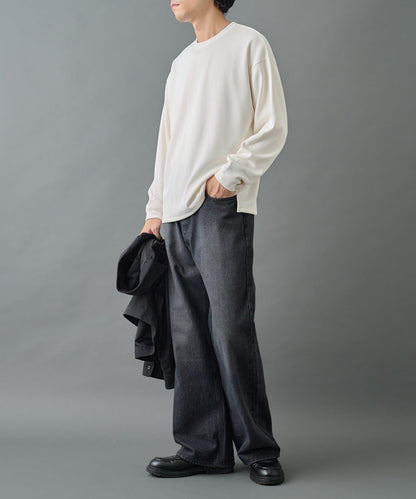 【AW先行予約】ドレープリブクルー長袖T