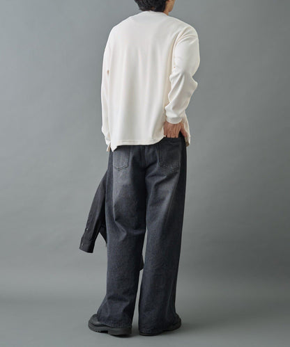 【AW先行予約】ドレープリブクルー長袖T