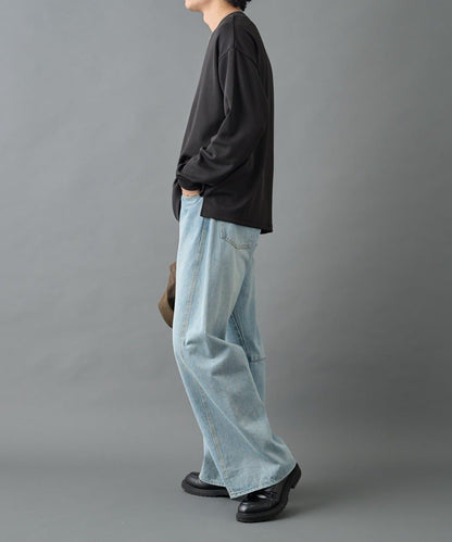 【AW先行予約】ドレープリブクルー長袖T