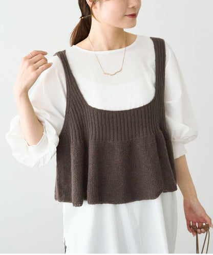 【25AW新色展開/リバイバル】ニットフレアビスチェ