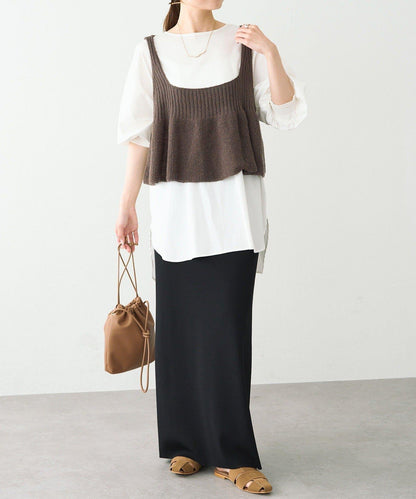 【25AW新色展開/リバイバル】ニットフレアビスチェ